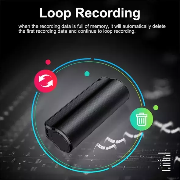 Jnn Q70 Mini Hidden Audio Voice Recorder 500 Hours Recording Magnetic Professional Digital HD Dictaphone Denoise Long-Distance, Voice Recorder - Trademart.pk