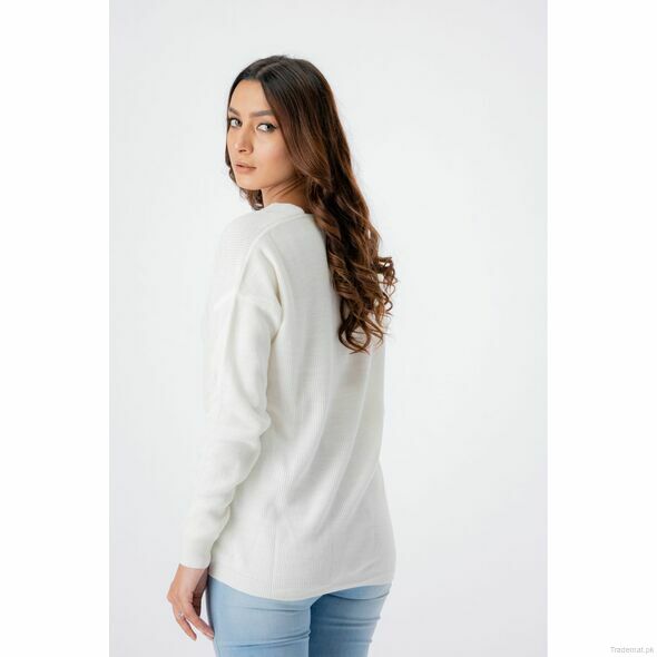 V Neck Sweater, Women Sweater - Trademart.pk