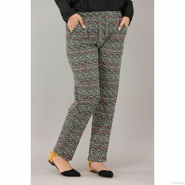 west line women printed trouser with  pockets, Women Trousers - Trademart.pk