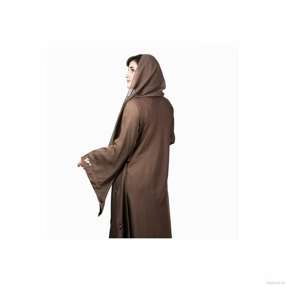 Women Solid Light Brown Abaya Burqa 1221, Abayas - Trademart.pk