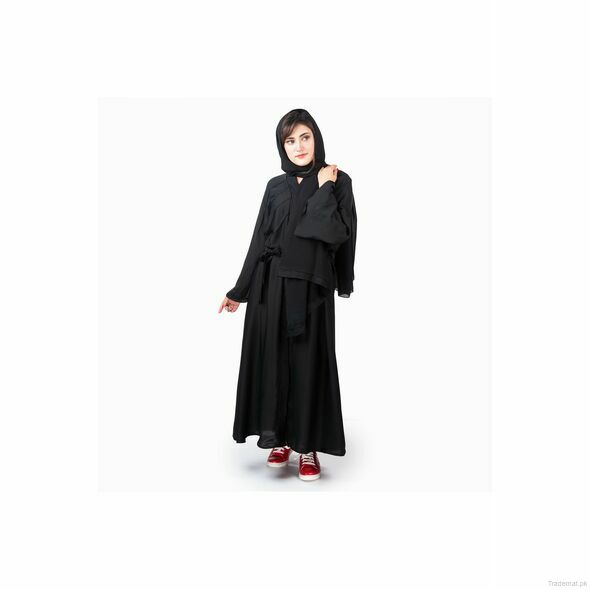 Women Solid Black Abaya Burqa 3434, Abayas - Trademart.pk
