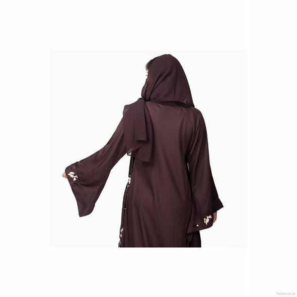 Women Solid Dark Brown Abaya Burqa 1221, Abayas - Trademart.pk