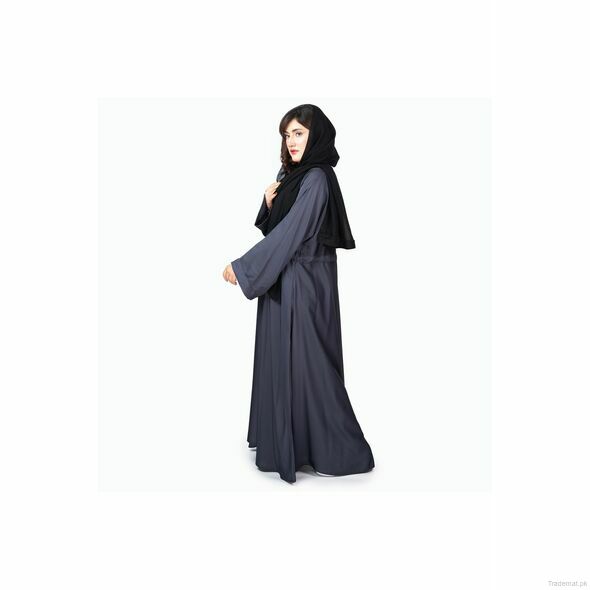 Women Solid Grey Abaya Burqa Bs35, Abayas - Trademart.pk