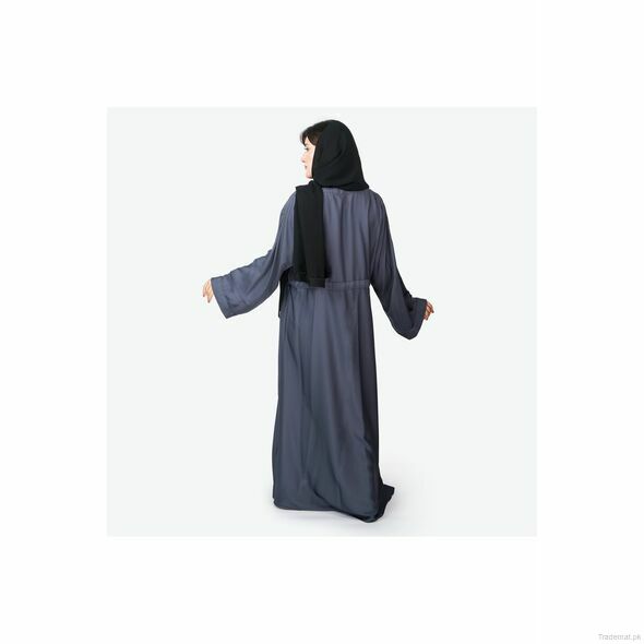 Women Solid Grey Abaya Burqa Bs35, Abayas - Trademart.pk