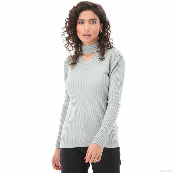 West Line Women Sky Roll Neck Sweater, Women Sweater - Trademart.pk