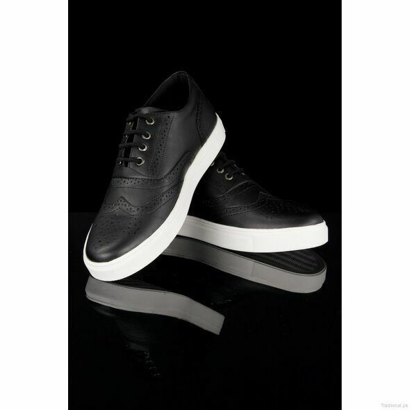 Core Pu Sole Men Perforated Black Sneaker, Sneakers - Trademart.pk