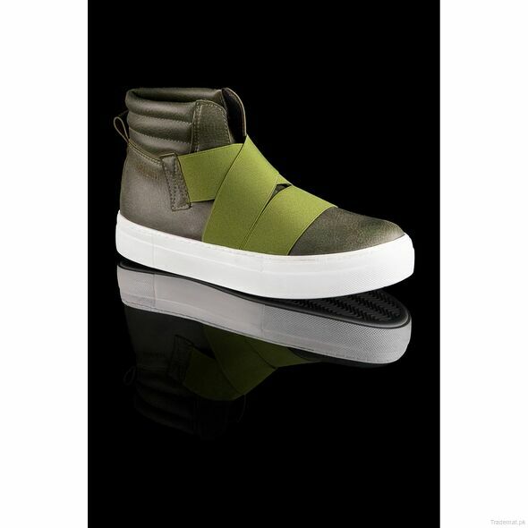 Odul Men High Ankle Light Green Sneakers, Sneakers - Trademart.pk