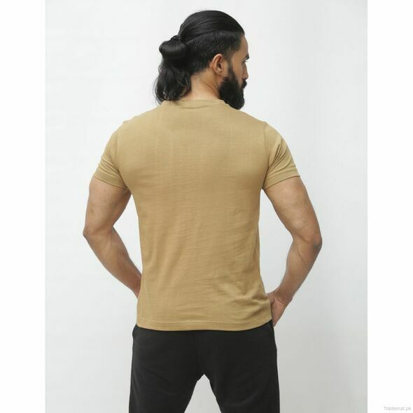 Bb V Neck Shirt Camel, Men T-Shirts - Trademart.pk