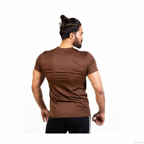 Rhombus Active T-Shirt - Brown, Men T-Shirts - Trademart.pk