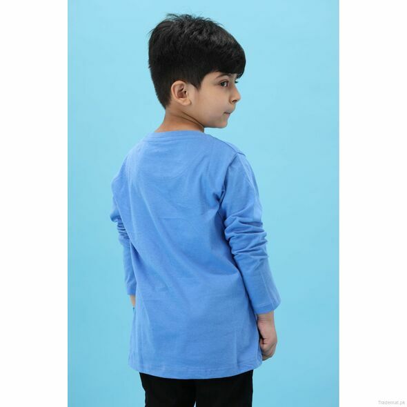 Miles Boys Light Blue T-Shirt, Boys T-Shirts - Trademart.pk