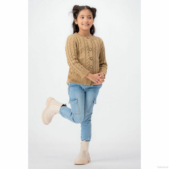 Girls Kids Level L-Brown Sweaters, Girls Sweaters - Trademart.pk