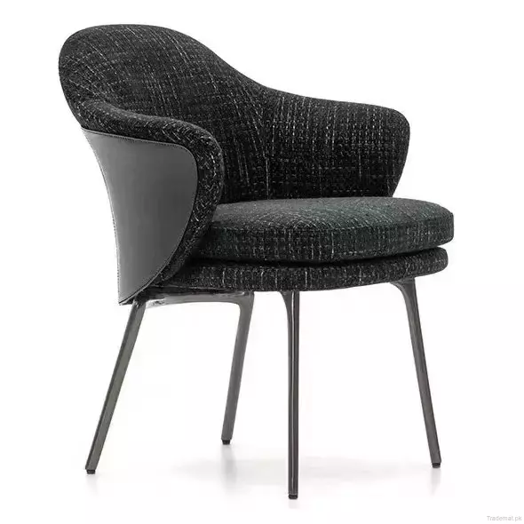 New Design Fabric Upholstery Dining Chair with Steel Legs, Dining Chairs - Trademart.pk