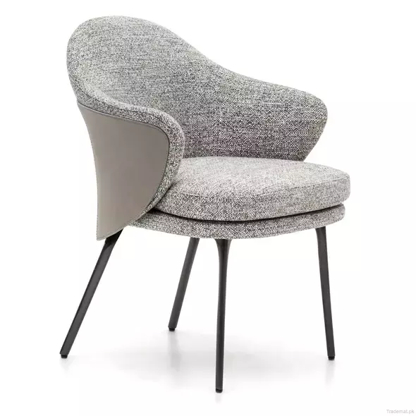 New Design Fabric Upholstery Dining Chair with Steel Legs, Dining Chairs - Trademart.pk