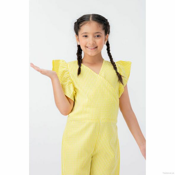 Yellow Bee Girls Yellow Jump Suits, Girls Jumpsuits - Trademart.pk