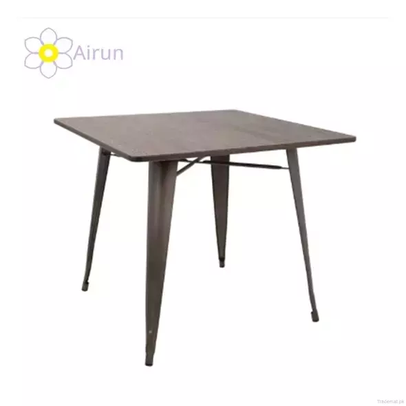 Modern Dining Room Furniture Rectangular Glass Marble Top Dining Table with Metal Legs, Dining Tables - Trademart.pk