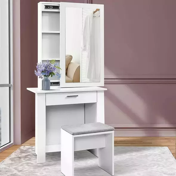 Dressing Table Wooden Make-up Dressing Table Bedroom Dressering, Dresser - Dressing Table - Trademart.pk