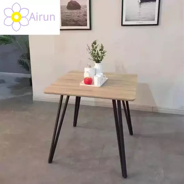 Home Modern Wooden Furniture 1.5m Small Size Walnut Wood MDF Rectangle Dining Table, Dining Tables - Trademart.pk