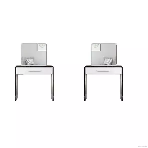 Modern Bedroom Small Luxury Vanity Makeup Table with Mirror and Stool, Dresser - Dressing Table - Trademart.pk