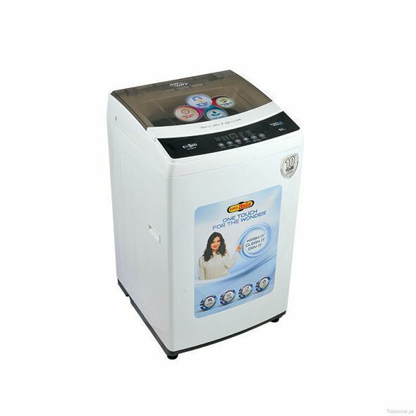 Super Asia SA-809 PW Automatic Washing Machine Plastic Door, Washing Machines - Trademart.pk