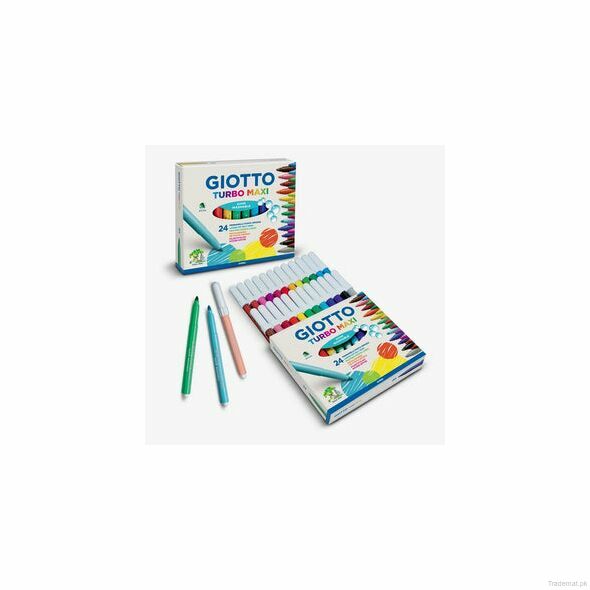 Giotto Turbo Maxi Color Drawing Marker Set of 24, Color Markers - Trademart.pk