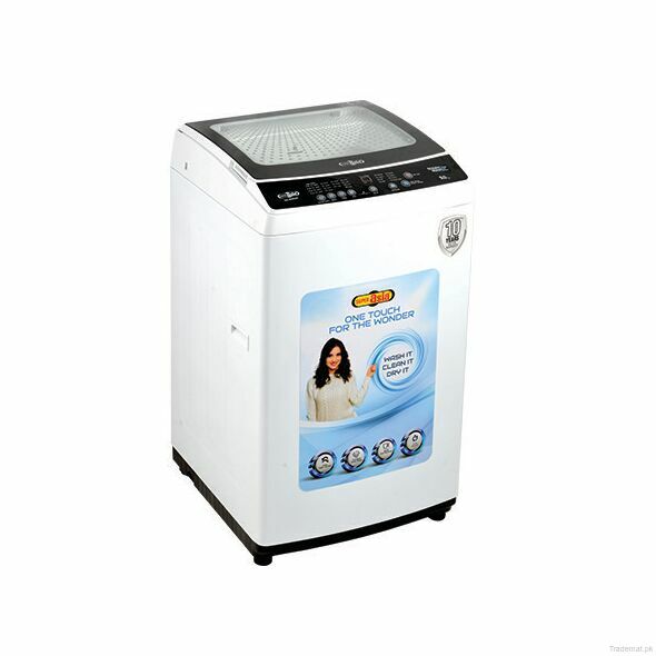 Super Asia SA-809 GW Automatic Washing Machine Glass Door, Washing Machines - Trademart.pk