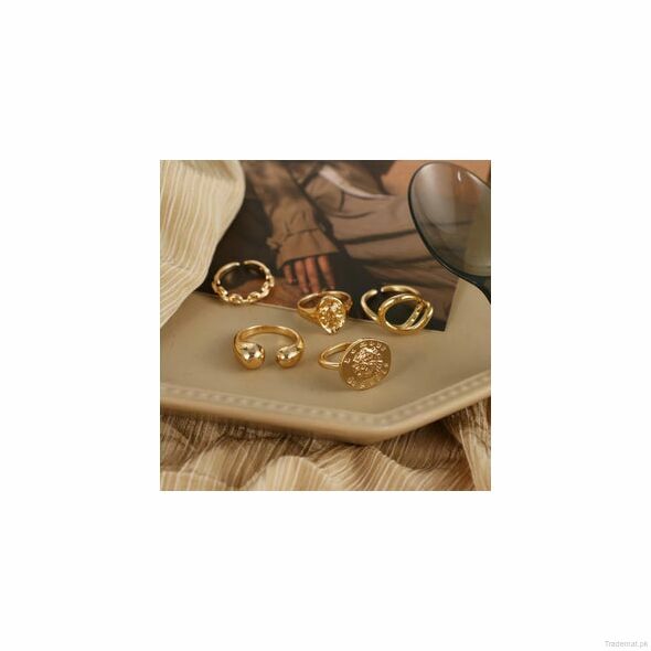 Trendy Gold Style 2 - Ring Set, Rings - Trademart.pk