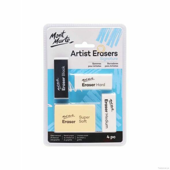 Artist Erasers Signature Set of 4, Erasers - Trademart.pk
