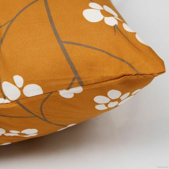 Ochre Tulips Microfiber Cushion Covers, Cushion Covers - Trademart.pk