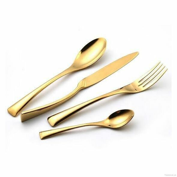 Glazed Gold Cutlery Set - 4 Pcs | Kitchenware Cutlery Set, Cutlery Sets - Trademart.pk