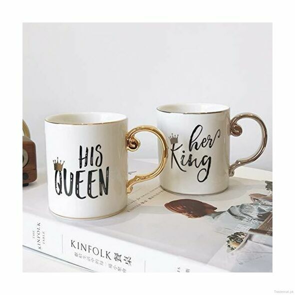 His King - Her Queen Mugs Set, Mugs - Trademart.pk