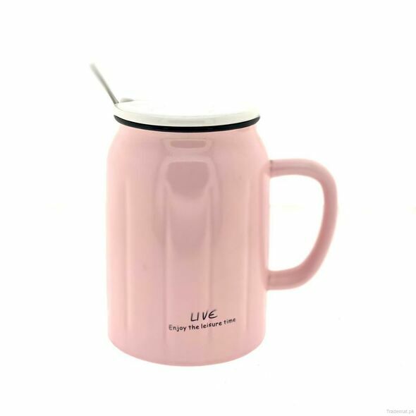 Pink Cylindrical Coffee Mug, Mugs - Trademart.pk