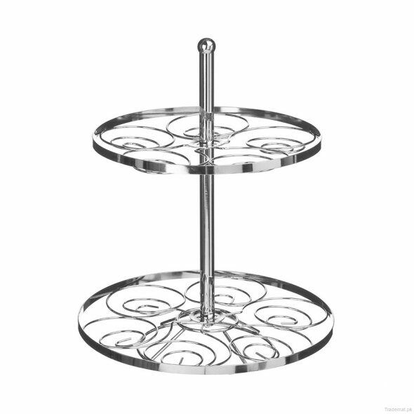 2 Tier Chrome Cake Stand, Cake & Tiered Stands - Trademart.pk