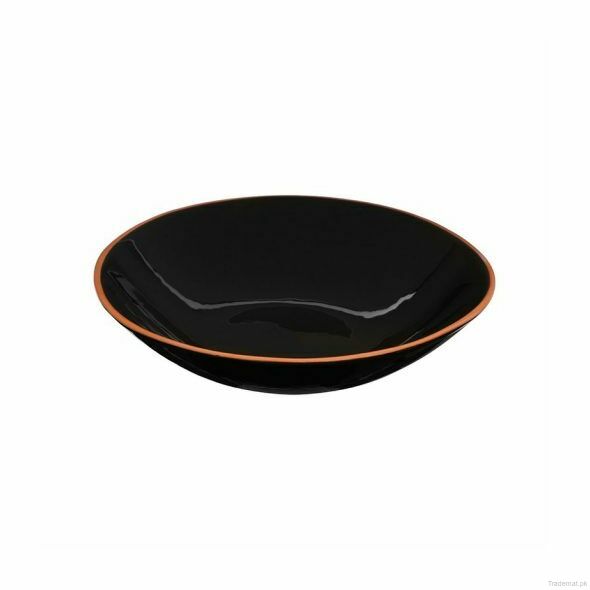 Calisto Black Glazed Terracotta Pasta Bowl, Serving Bowls - Trademart.pk
