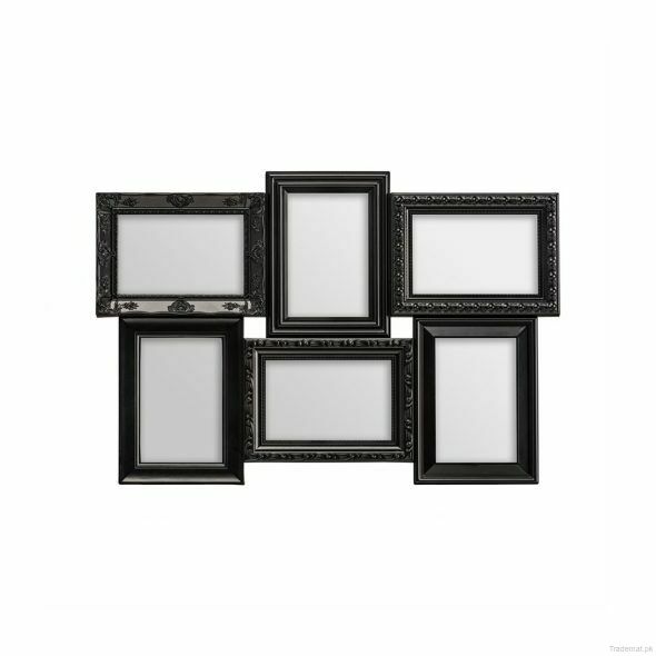 6 Photo Black Plastic Multi Photo Frame, Multi Frames - Trademart.pk