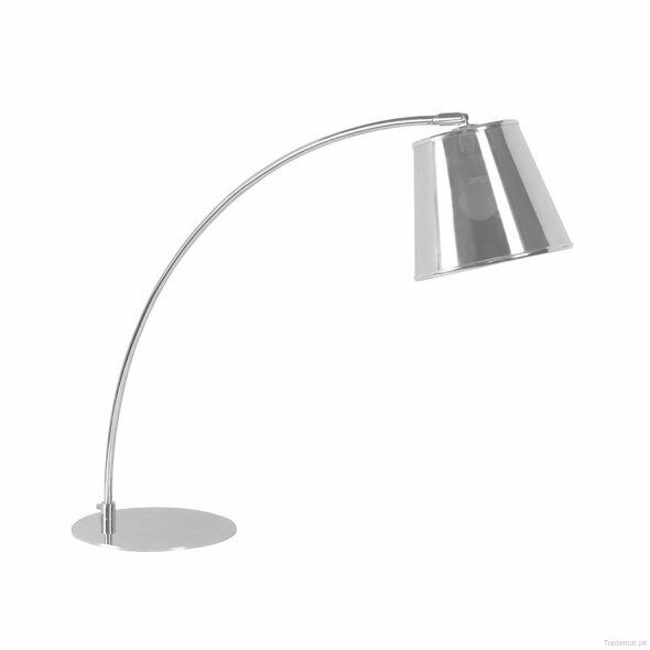 Chrome Table Lamp with PVC Shade, Lamps - Trademart.pk