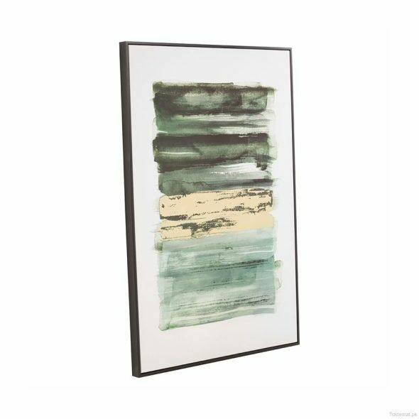 Astratto Canvas Green and Gold Wall Art, Canvas Arts - Trademart.pk