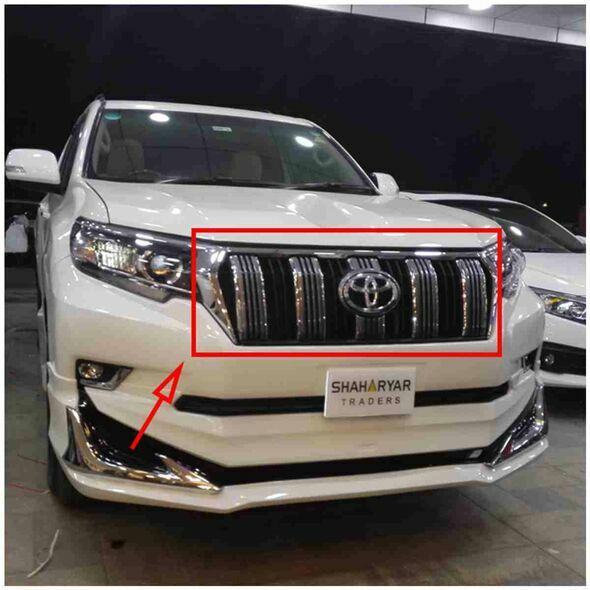 Front Grill OEM Style for Toyota Prado FJ150 2009 to 2018, Front Bumper Grills - Trademart.pk