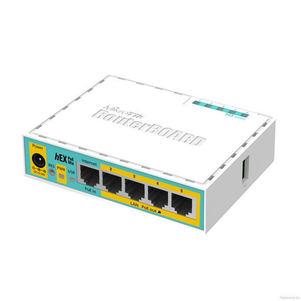 MikroTik hEX PoE lite Ethernet Router, Network Routers - Trademart.pk