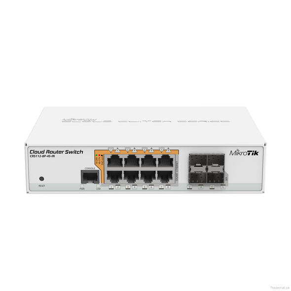 MikroTik CRS112-8P-4S-IN Switch, Network Switches - Trademart.pk