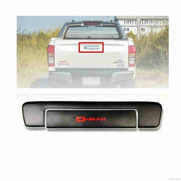 Black Rear Tailgate Handle Cover Red Logo For  Isuzu D-Max 2018 to 2021, Automobile Door Handle - Trademart.pk