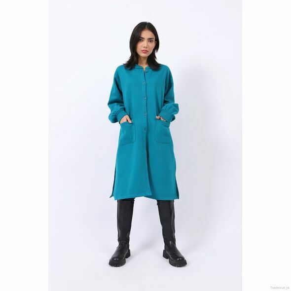 Oversized Fleece Coat, Women Coat - Trademart.pk