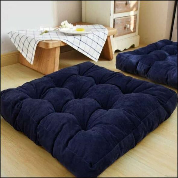 Square Velvet Floor Cushion  Design 117, Floor Cushions - Trademart.pk