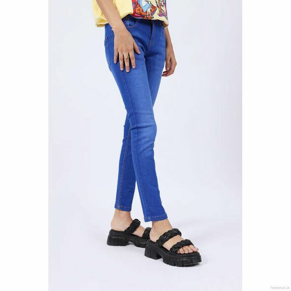 Medium Wash Skinny Jeans, Women Jeans - Trademart.pk