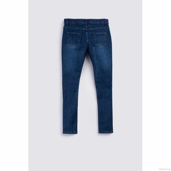 Vent Pocket Front Stitch Denim, Women Jeans - Trademart.pk
