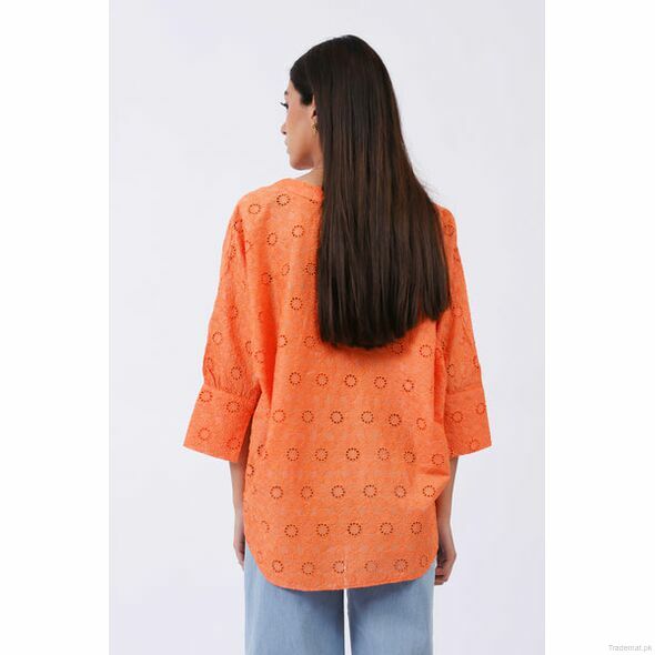 All Over Embroidered Kimono Top, Womens Tops - Trademart.pk