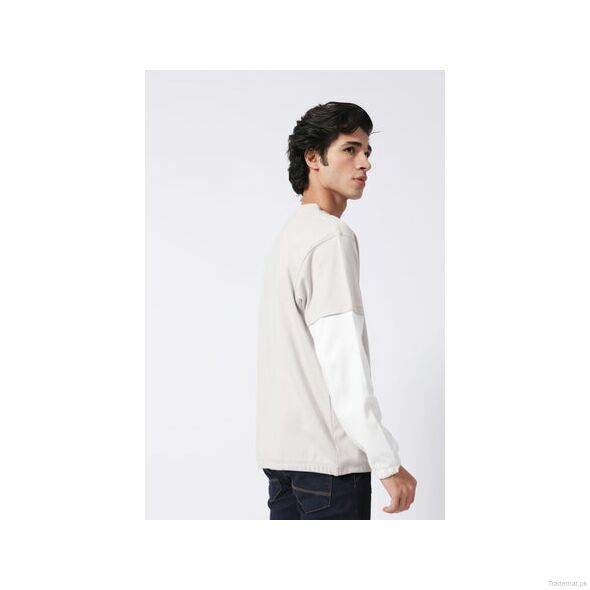 Sweatshirt with Contrast Sleeve, Men Sweatshirts - Trademart.pk