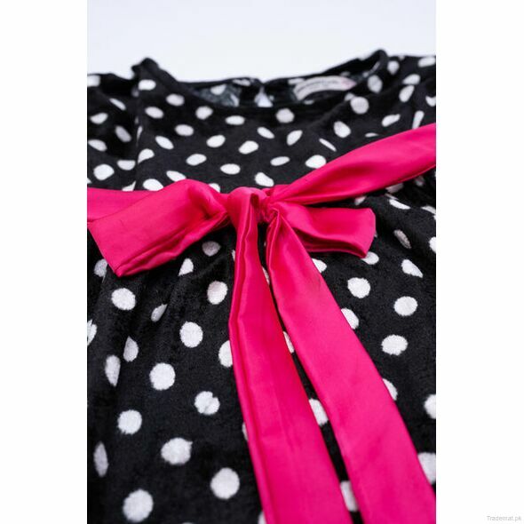 Girls Polka Dots Velvet Top, Girls Shirts - Trademart.pk