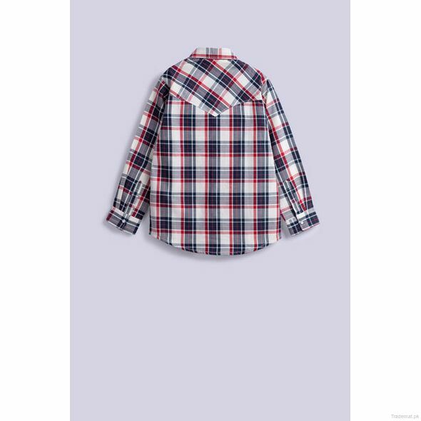 Boys Double Pocket Snap Shirt, Boys Shirts - Trademart.pk