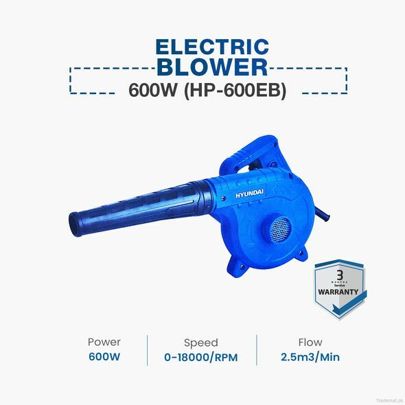 Hyundai Electric Blower 600W (HP-600EB), Leaf Blowers - Trademart.pk