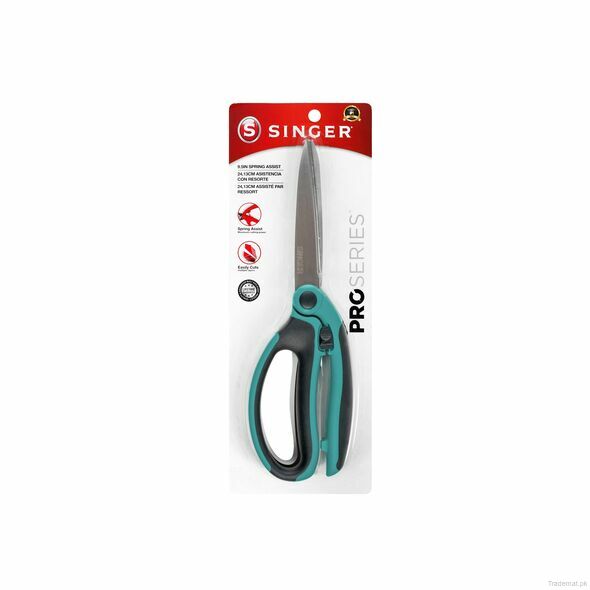 SINGER 9.5" ProSeries Spring Assist Scissor with Comfort Grip, Scissors - Trademart.pk